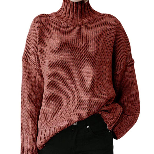 Casual Women Turtleneck Fall Hoodies Sweaters-Shirts & Tops-Free Shipping at meselling99