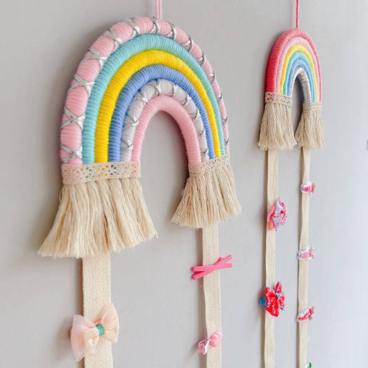 Kids Hairpins Organizer Hanging Rainbow Weaving Decoration--Free Shipping at meselling99
