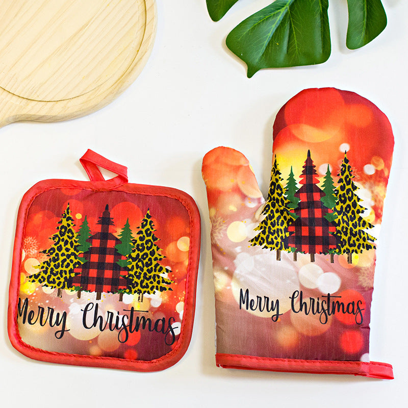 Buy One Get One Christmas Kitchen Oven Gloves-5-Free Shipping at meselling99
