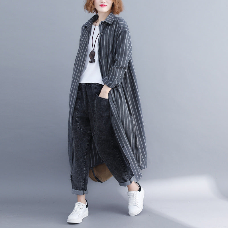Fashion Linen Plu Ssizes Fall Shirts Coats-Coats & Jackets-Free Shipping at meselling99
