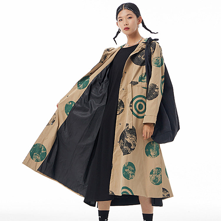 Vintage Design Plus Sizes Long Trench Coats for Women-Outerwear-Free Shipping at meselling99