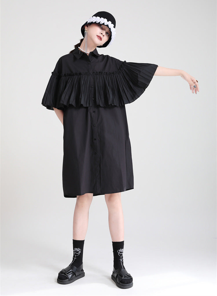 Casual Summer Irregular Designed Shirts Dresses-Dresses-Free Shipping at meselling99