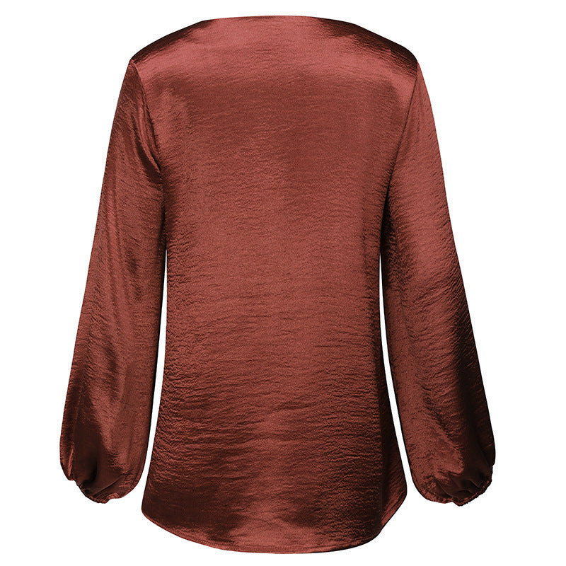 Casual Women Long Sleeves T Shirts Blouses-Shirts & Tops-Free Shipping at meselling99