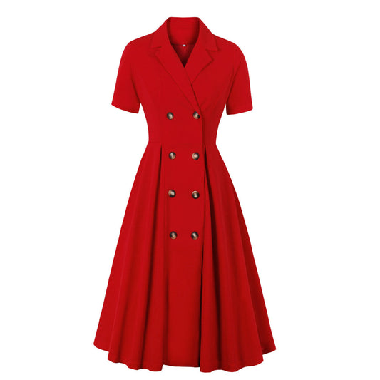 Elegant High Waist Office Lady Blazer Dresses-Dresses-Red-S-Free Shipping at meselling99