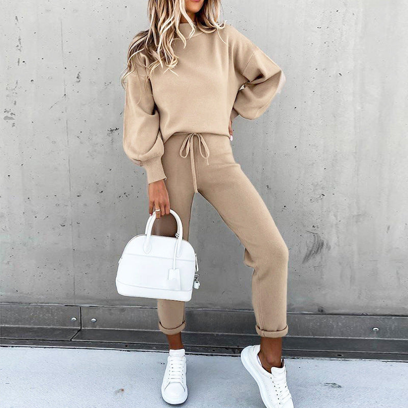 Casual High Neck Women Sports Suits with Pocket-Jumpsuits & Rompers-Khaki-S-Free Shipping at meselling99