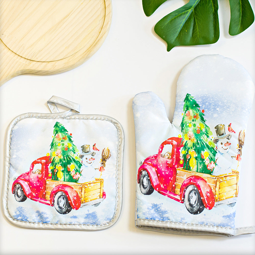 Buy One Get One Christmas Kitchen Oven Gloves-12-Free Shipping at meselling99