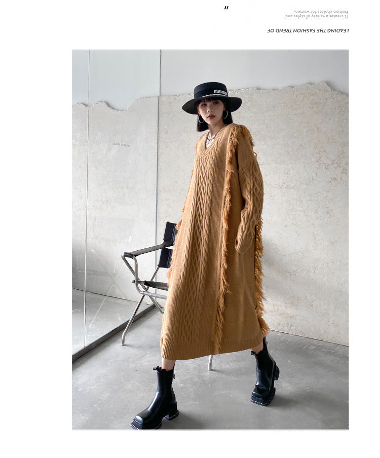 Fashion Winter Knitted Long Dresses-Dresses-Free Shipping at meselling99