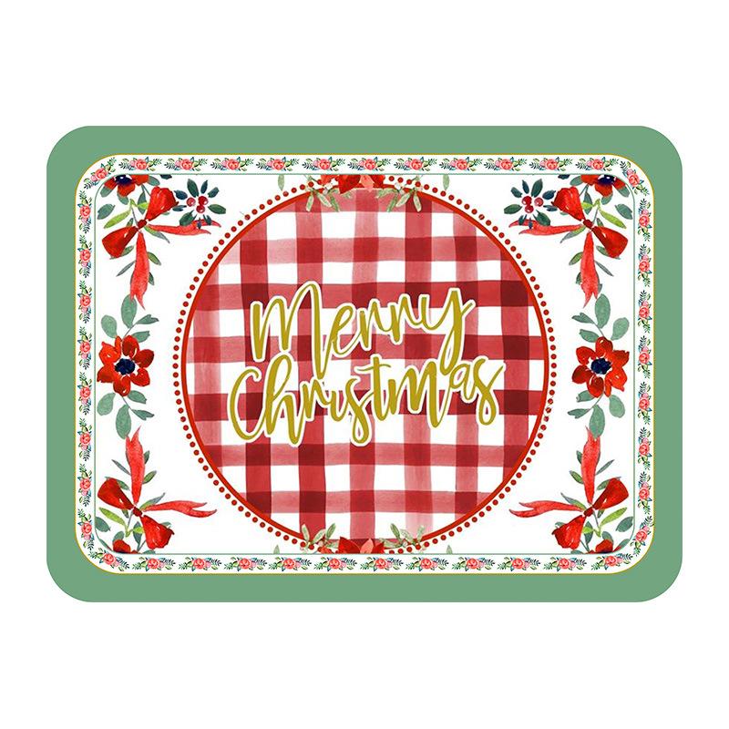 Merry Christmas Pu Leather Heat Insulation Table Mat--Free Shipping at meselling99