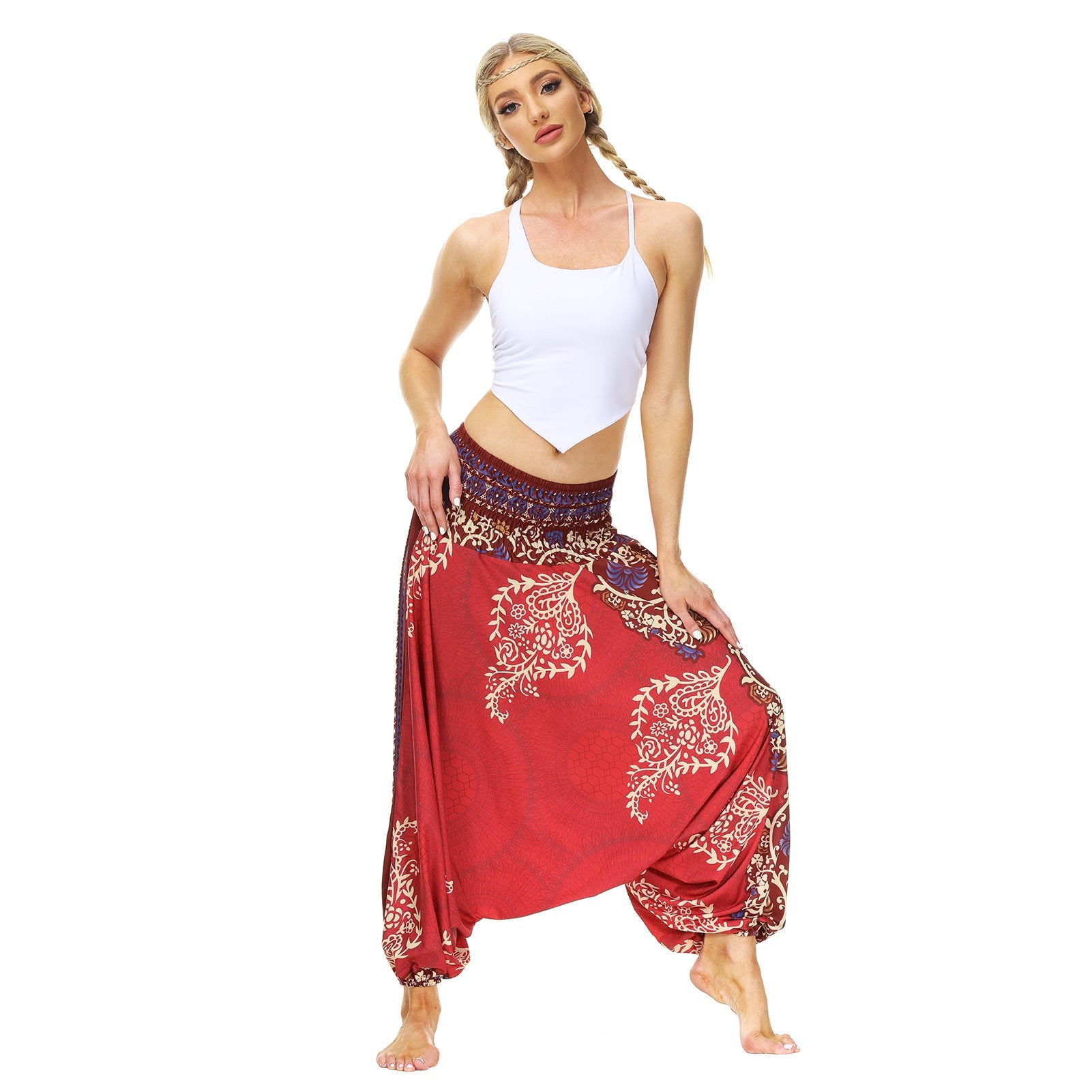 Bohemian Floral Print Casual Yoga Dancing Pants-Pants-YCL097-One Size-Free Shipping at meselling99