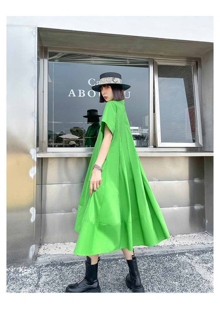 Classy Summer Short Sleeves Loose Dresses-Maxi Dresses-Free Shipping at meselling99