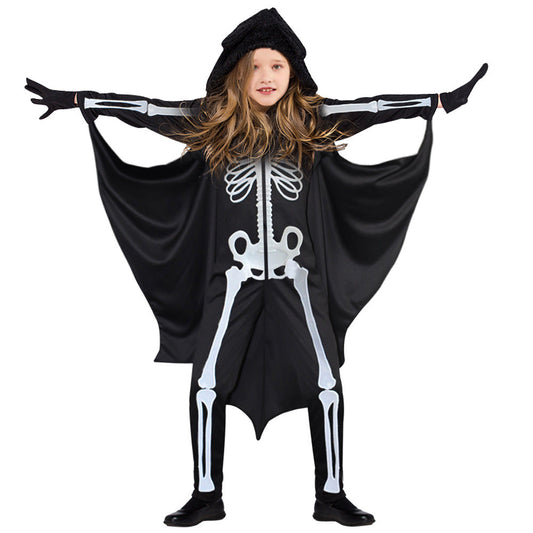 Halloween Witch Cosplay Costume for Kids-Costumes-Black Skeleton-100-Free Shipping at meselling99