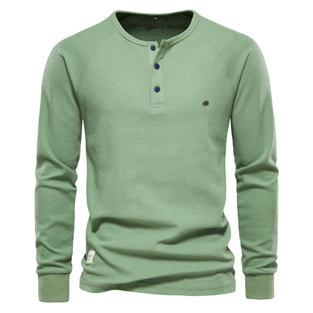 Fashion Long Sleeves T Shirts for Men-Shirts & Tops-Green-S-Free Shipping at meselling99