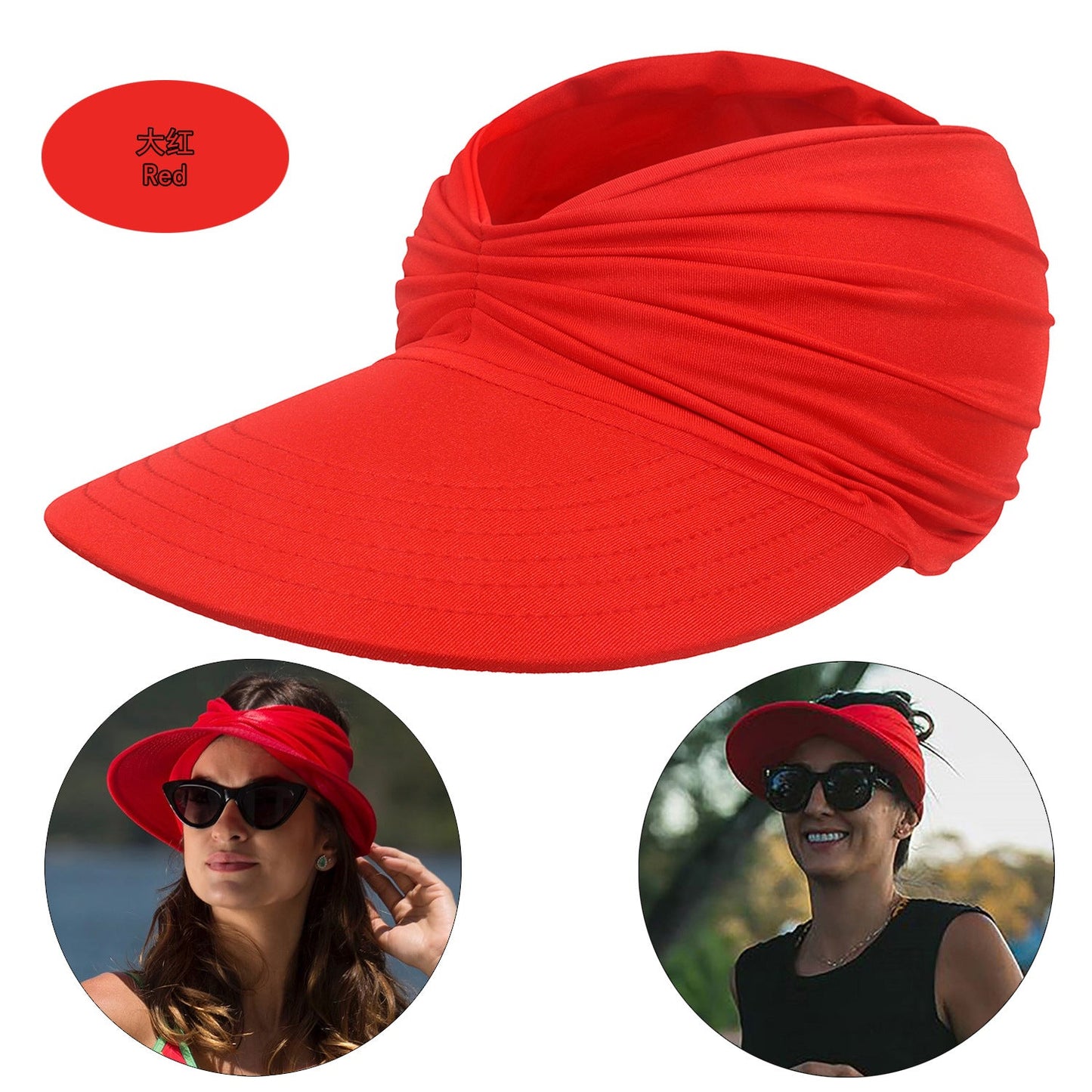 Summer Beach Sun Proof Outdoor Hats 2pcs/Set-Hats-Red-56-65 cm-Free Shipping at meselling99