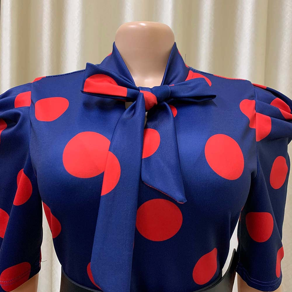 Sexy Bow Dot Office Lady Sheath Dresses-Dresses-Free Shipping at meselling99