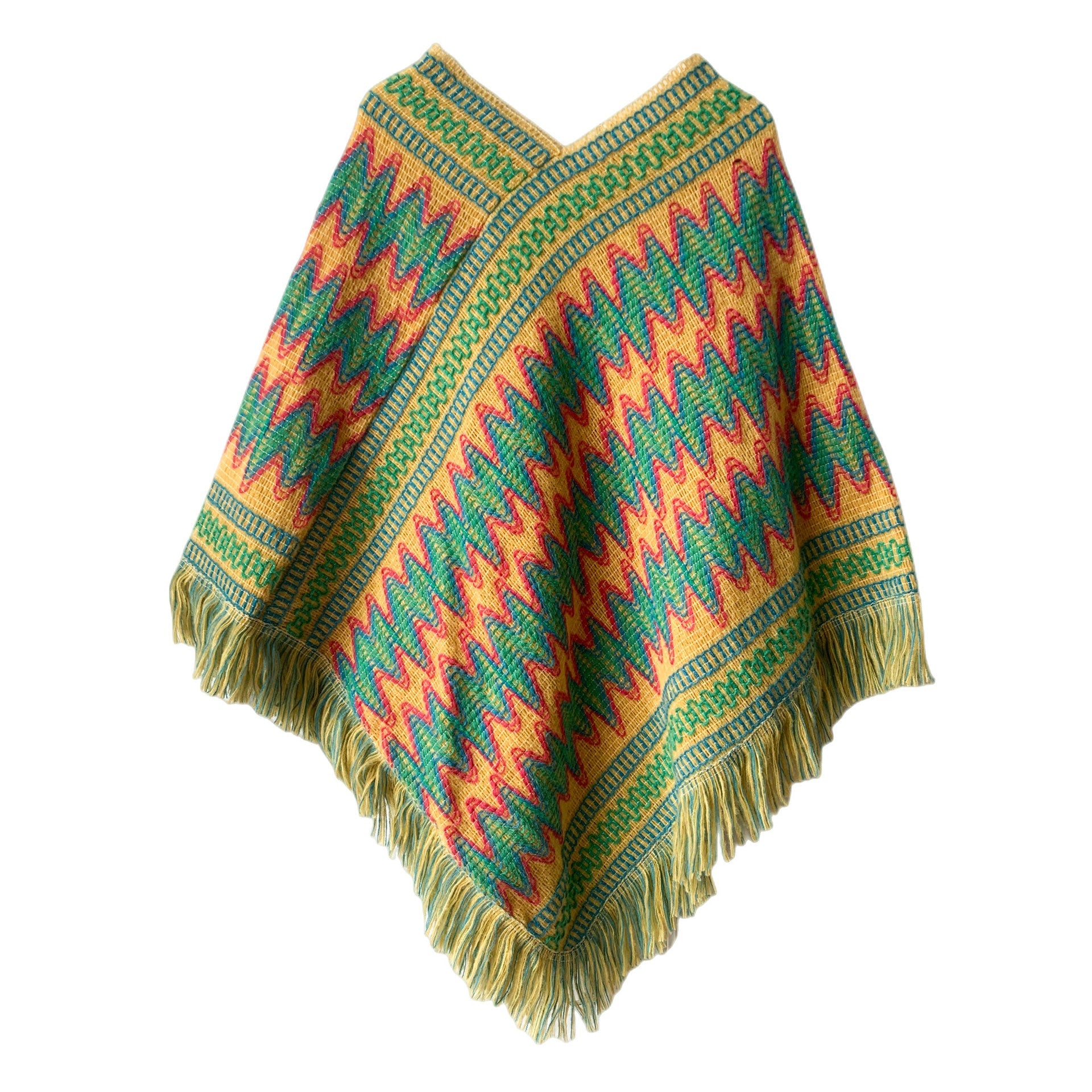 Winter Boho Shawl Capes for Women-Shawls-Green-80-100cm-Free Shipping at meselling99