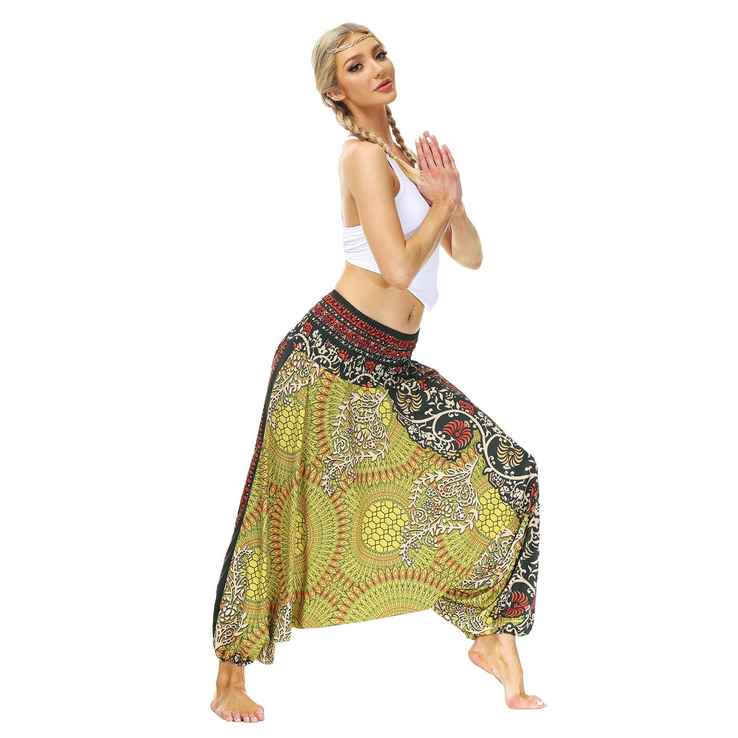 Bohemian Floral Print Casual Yoga Dancing Pants-Pants-YCL096-One Size-Free Shipping at meselling99