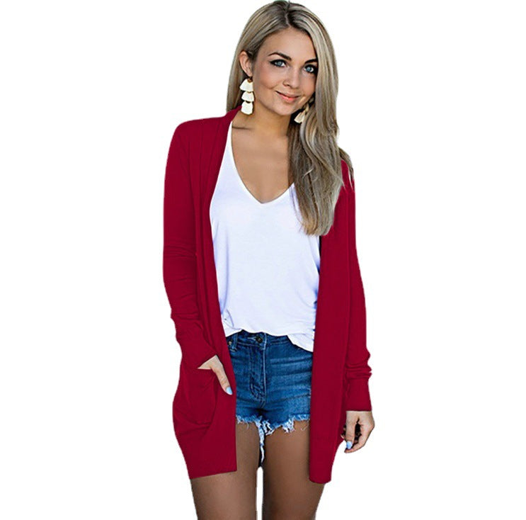 Fashion Long Sleeves Women Knitted Cardigans-Shirts & Tops-Free Shipping at meselling99