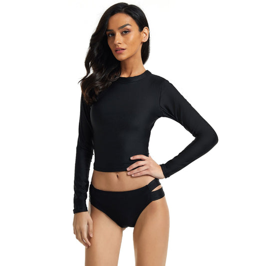Sexy Long Sleeves Black Diving Suits for Women-Swimwear-Free Shipping at meselling99