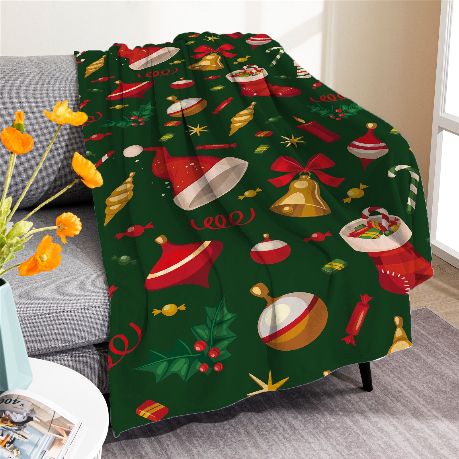 Merry Christmas Soft Fleece Throw Blankets-Blankets-M20220916-6-50*60 inches-Free Shipping at meselling99
