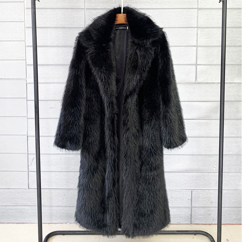 Winter Man-made Faux Fur Coats for Women-Black-S-Free Shipping at meselling99
