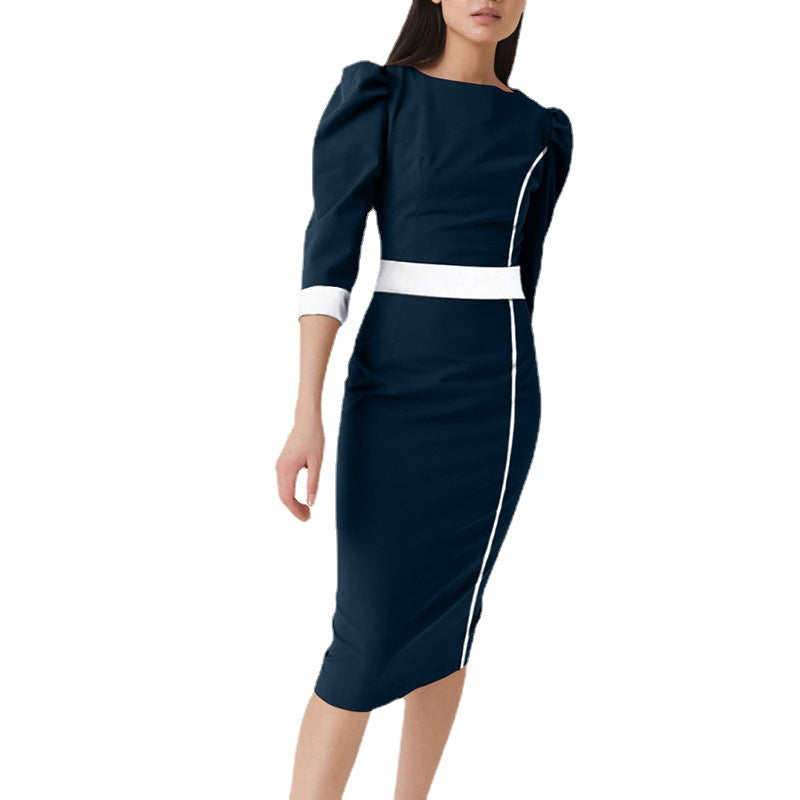 Sexy Round Neck OL Style Fashion Dresses-Office Lady Dresses-Free Shipping at meselling99