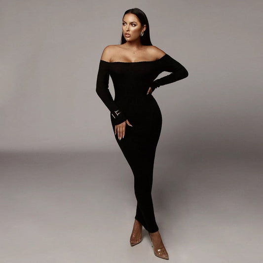 Sexy Off The Shoulder Backless Long Dresses-Dresses-Free Shipping at meselling99
