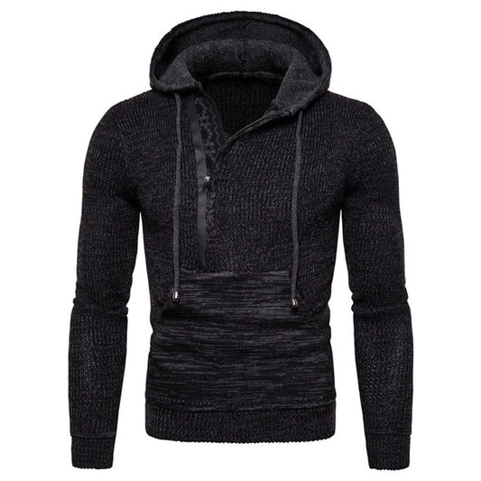 Men Knitting V Neck Zipper Hoody Sweaters-Men Sweaters-Free Shipping at meselling99