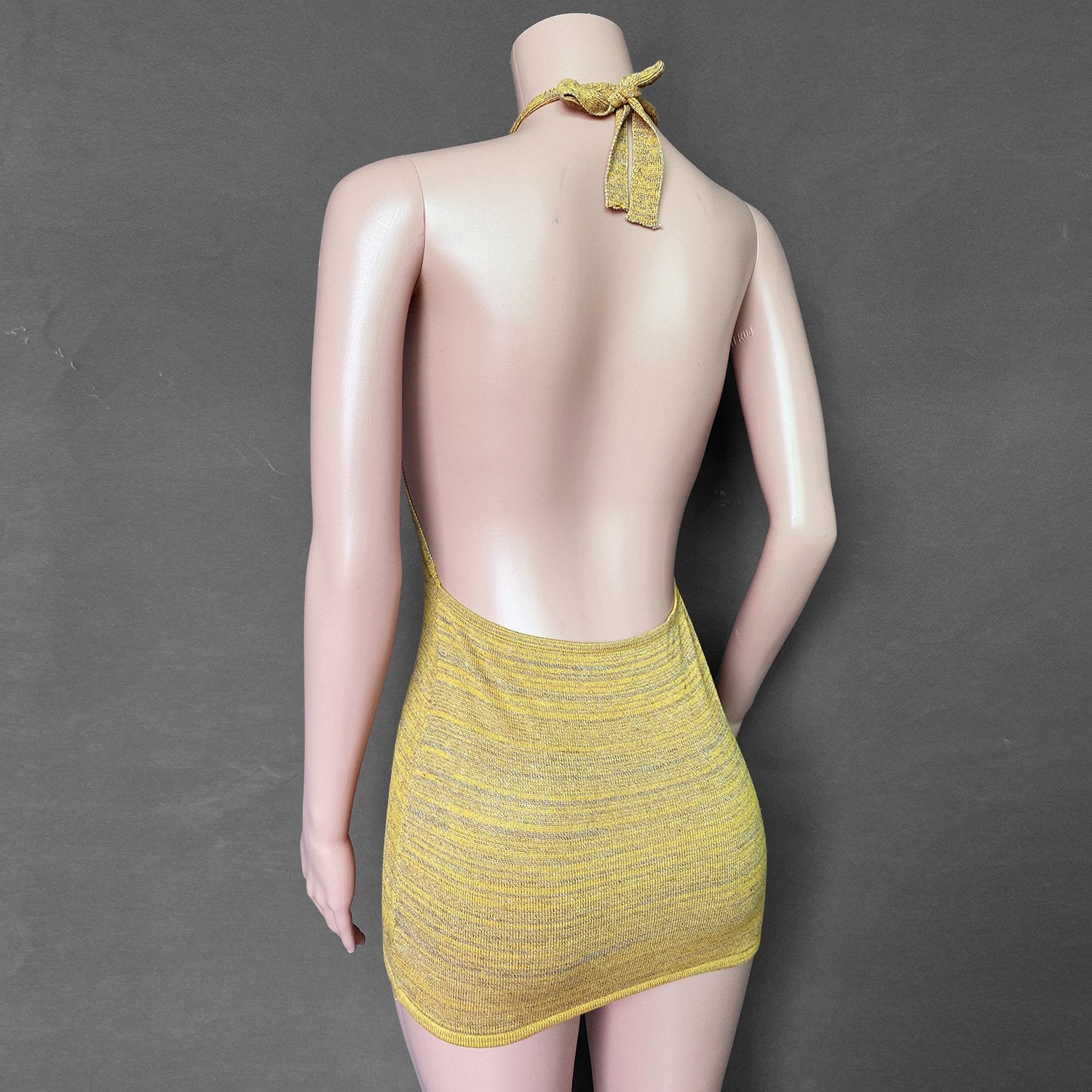 New Fashion Holiday Sheath Halter Backless Knitting Dresses-Sexy Dresses-Free Shipping at meselling99