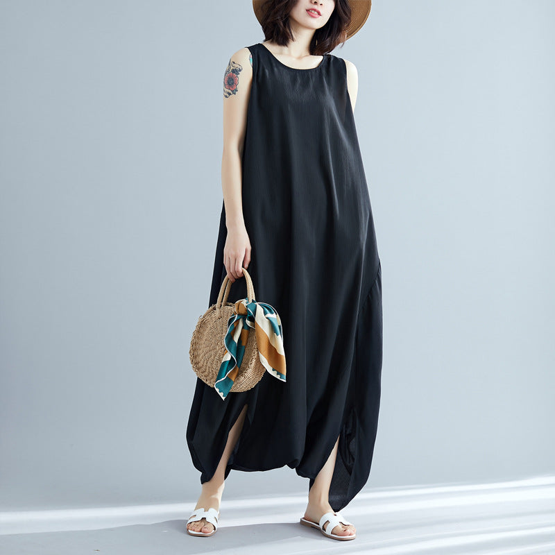 New Summer Chiffion Haren Jumpsuits-Black-One Size-Free Shipping at meselling99