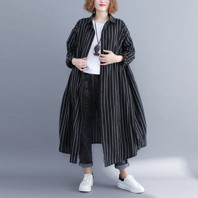 Fashion Linen Plu Ssizes Fall Shirts Coats-Coats & Jackets-Black-One Size-Free Shipping at meselling99