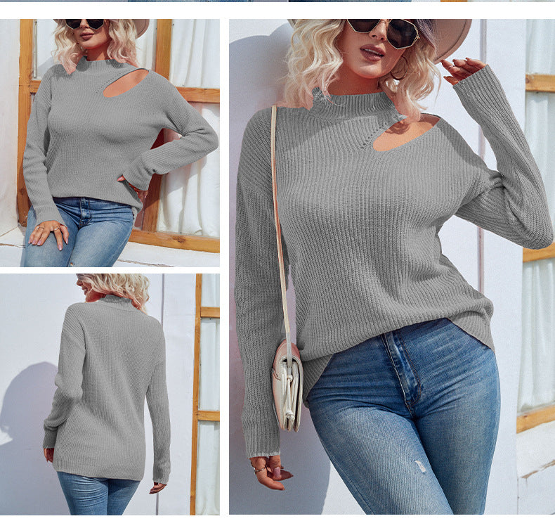 Fashion Knitted Pullover Sweaters for Women-Shirts & Tops-Free Shipping at meselling99