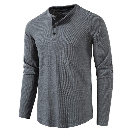 Fall Long Sleeves T Shirts for Men-Shirts & Tops-Dark Gray-S-Free Shipping at meselling99
