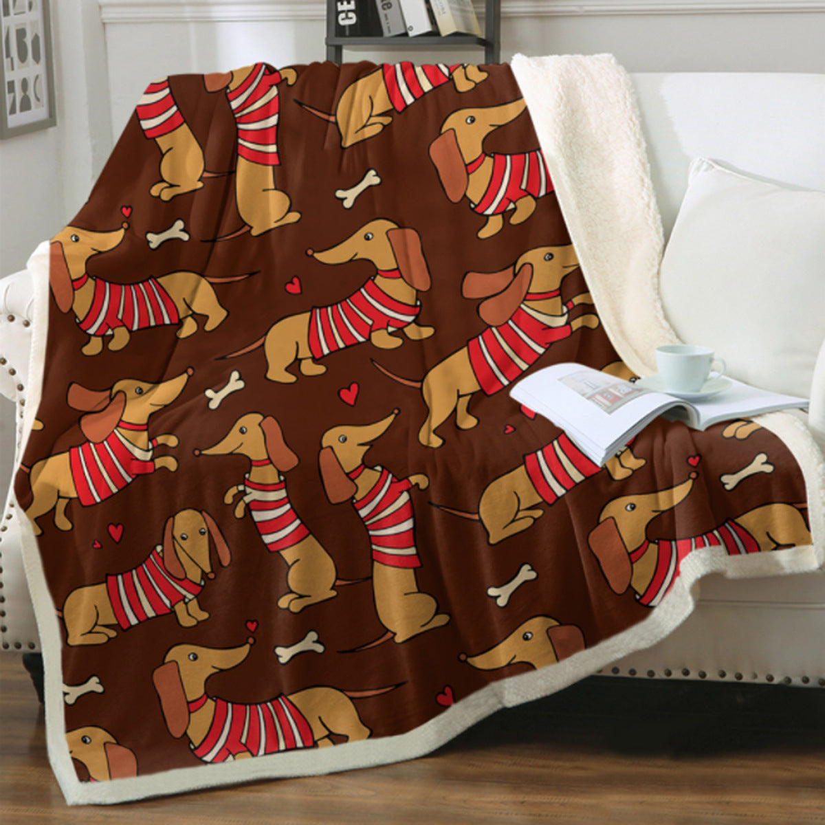 Cute Dog Print Fleece Blankets for Christmas-Blankets-1-6-40*60 inches-Free Shipping at meselling99