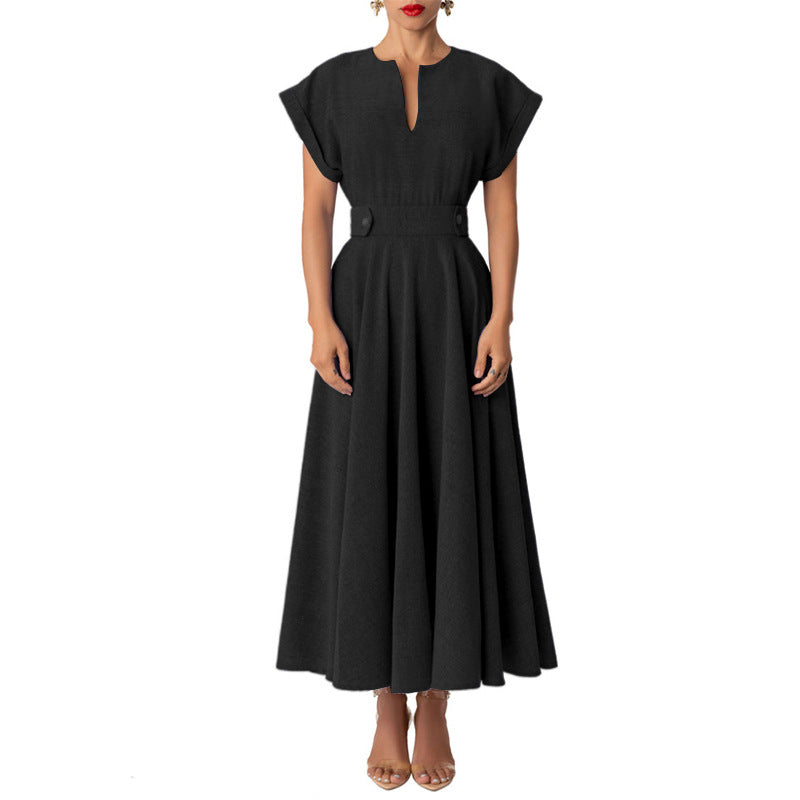 Elegant Summer Vintage Dresses-Dresses-Black-S-Free Shipping at meselling99