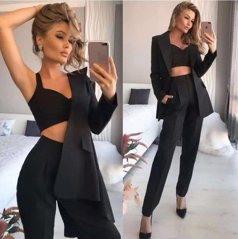 Classy Women Office Lady There Pieces Outfits-Women Suits-Black-S-Free Shipping at meselling99