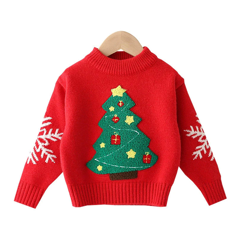 Christmas Tree Design Pullover Sweaters for Kids-Shirts & Tops-Free Shipping at meselling99
