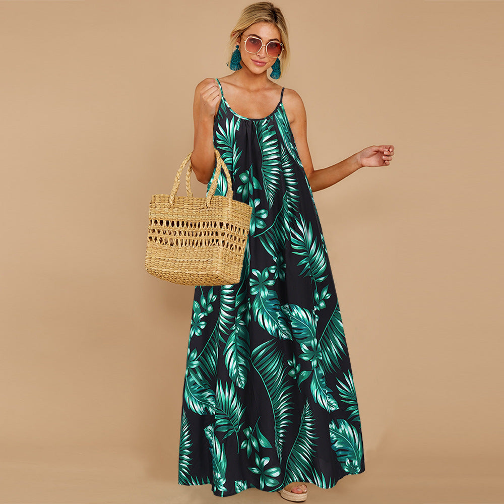 Summer Sleeveless Boho Long Maxi Dresses-Boho Dresses-Green-S-Free Shipping at meselling99