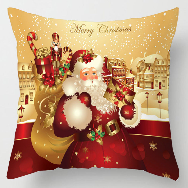5pcs/Package Merry Christmas Santa Claus Pillow Case-pillowcase-B202208201-9-Velvet 45*45 cm-Free Shipping at meselling99