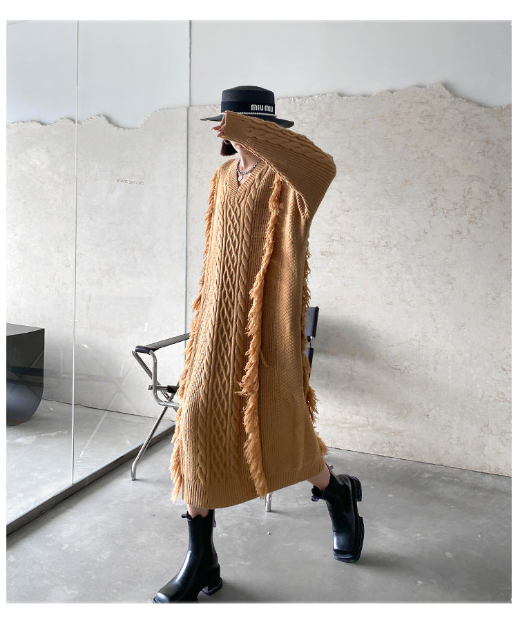 Fashion Winter Knitted Long Dresses-Dresses-Free Shipping at meselling99