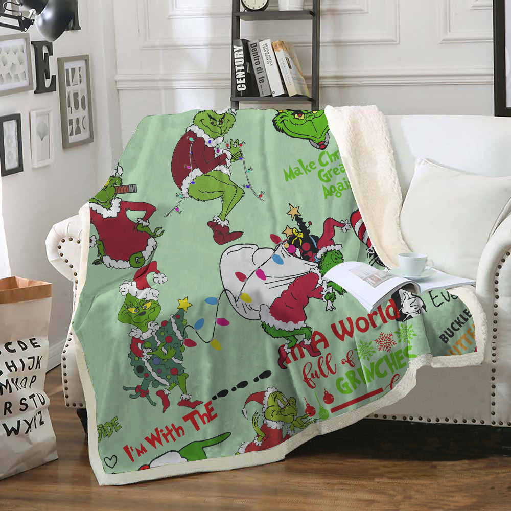 Christmas Grinch Soft Throw Blankets-Blankets-1-50*60 inches-Free Shipping at meselling99