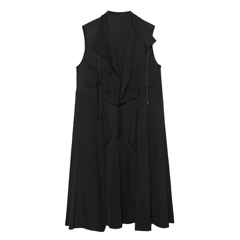 Summer Fashion Sleeveless Long Vest for Women-Vests-Black-One Size-Free Shipping at meselling99