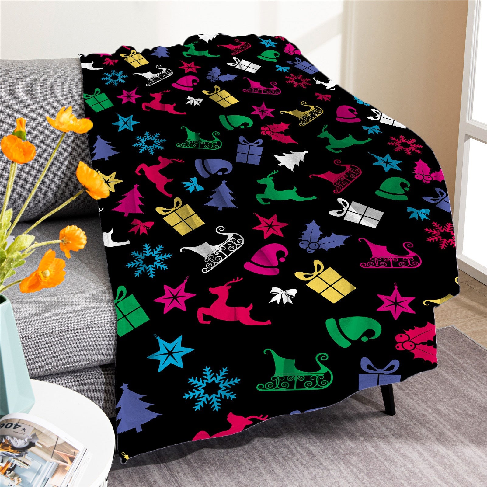 Merry Christmas Soft Fleece Throw Blankets-Blankets-M20220916-1-50*60 inches-Free Shipping at meselling99