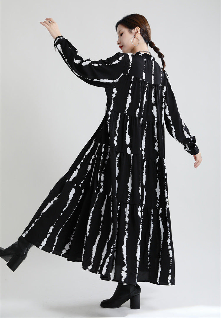 Women Long Sleeves Stand Collar Fall Cozy Dresses-Cozy Dresses-Free Shipping at meselling99