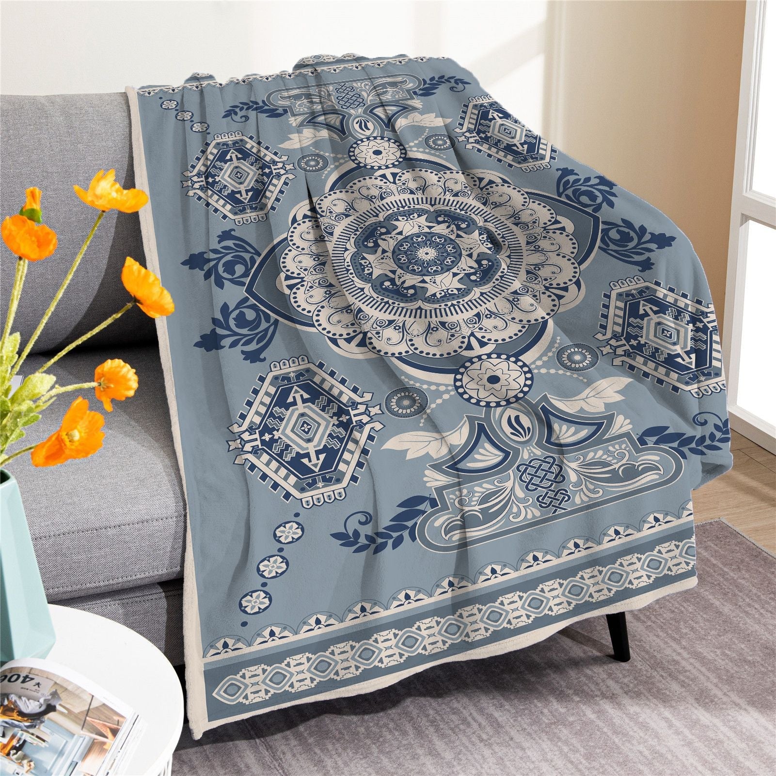 Vintage Boho Fleece Throw Blankets-Blankets-M20220701-20-50*60 Inches-Free Shipping at meselling99