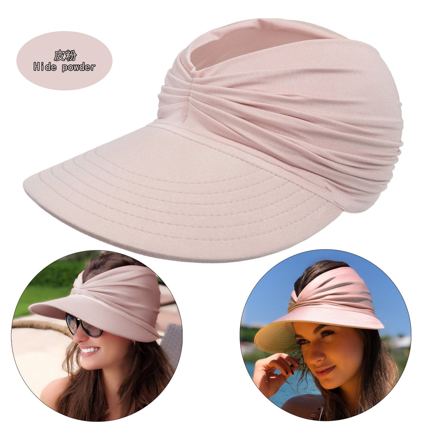 Summer Beach Sun Proof Outdoor Hats 2pcs/Set-Hats-Pink-56-65 cm-Free Shipping at meselling99