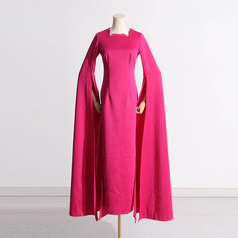Designed Elegant Long Evening Dresses-Dresses-Rose Red-S-Free Shipping at meselling99
