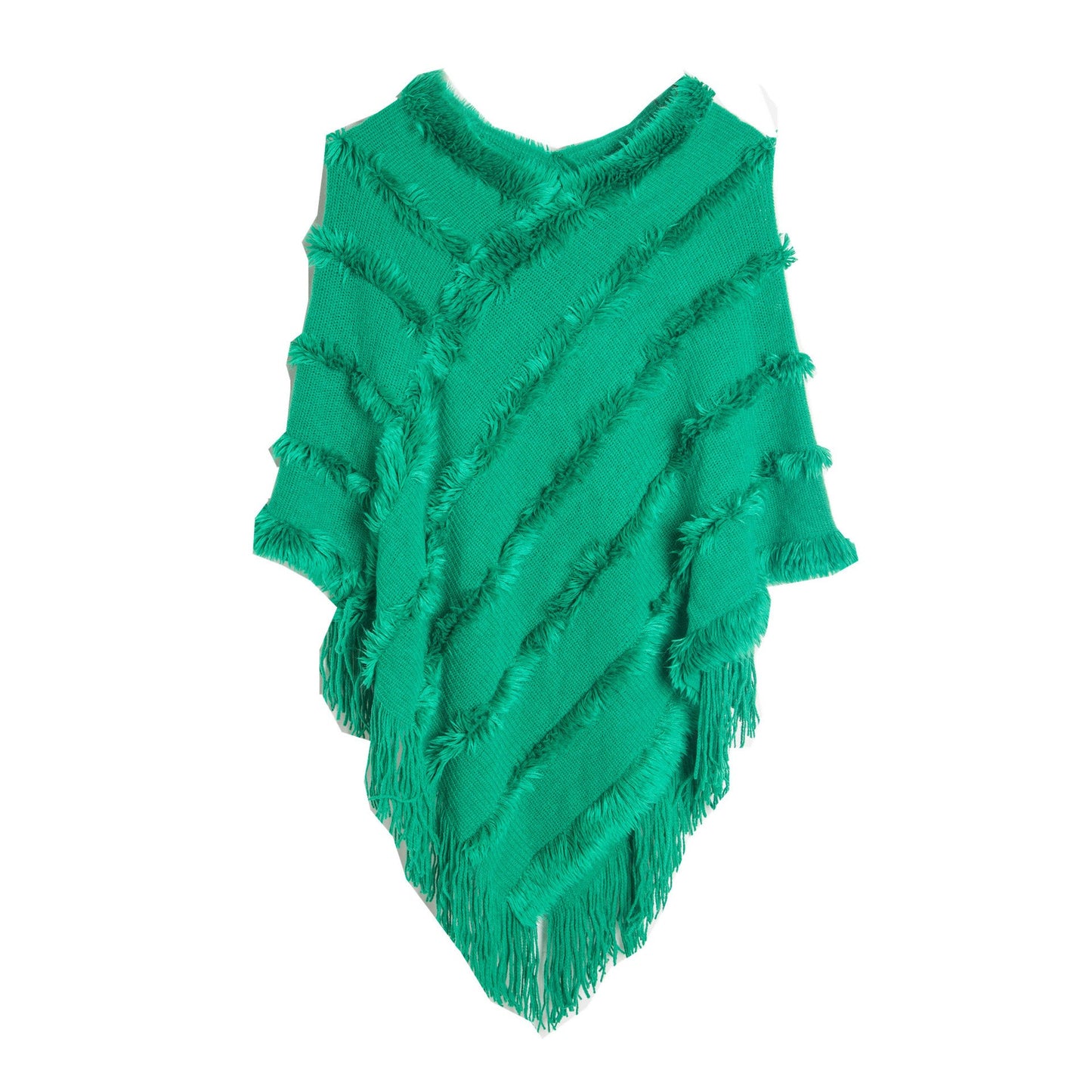 Fashion Knitting Women Capes-Shawls-Green-80-100cm-Free Shipping at meselling99