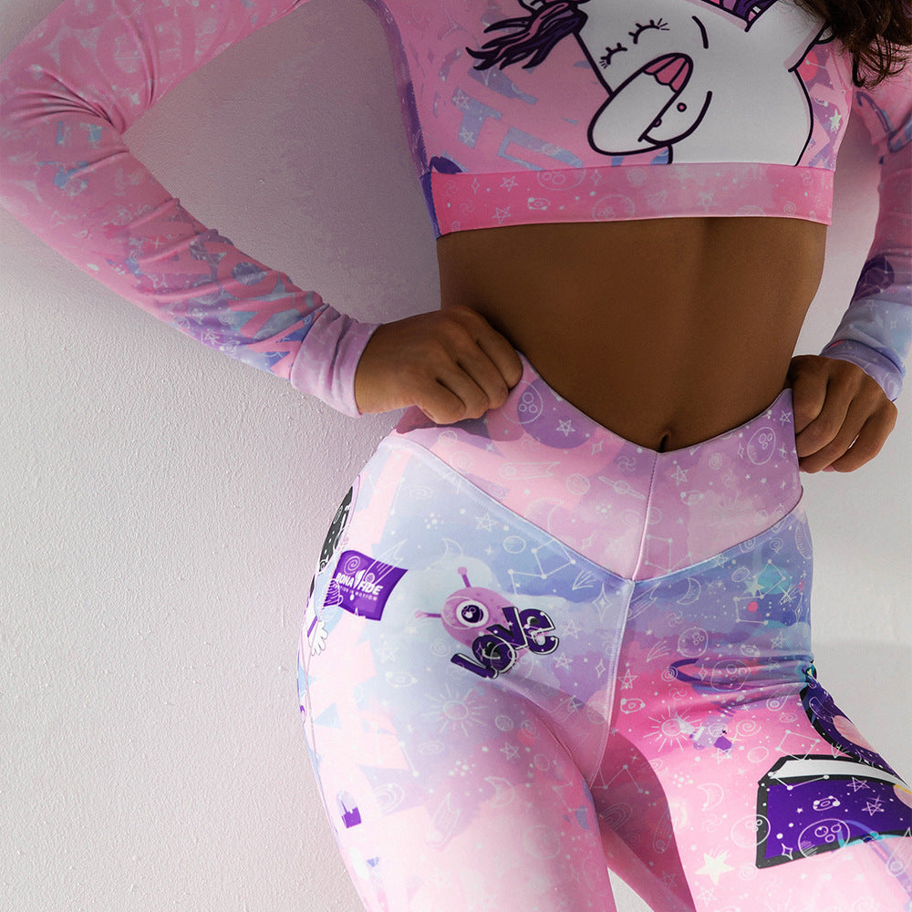 Sexy Unicorn Print Sports Suits-Activewear-Free Shipping at meselling99