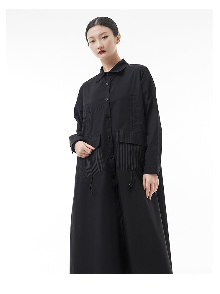 Designed Plus Sizes Long Sleeves Midi Shirts Dresses--Free Shipping at meselling99