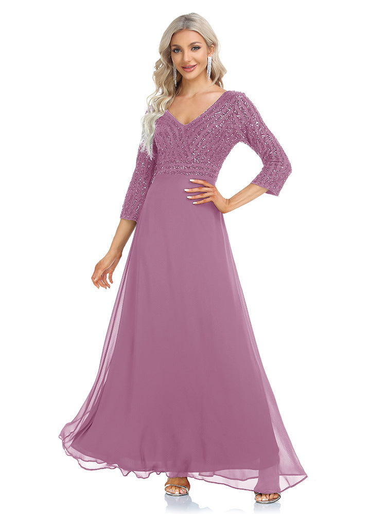 Elegant Chiffon A Line Evening Dresses/bridesmaid Dresses-Dresses-Pink-S-Free Shipping at meselling99